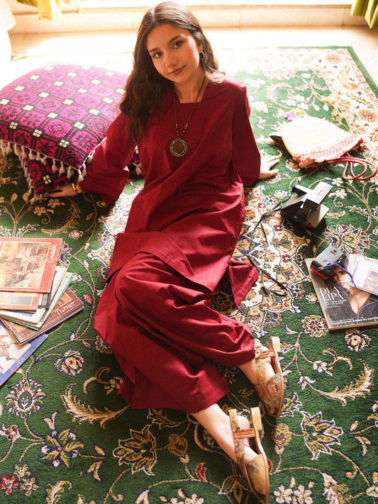 Maroon Co-ord Set